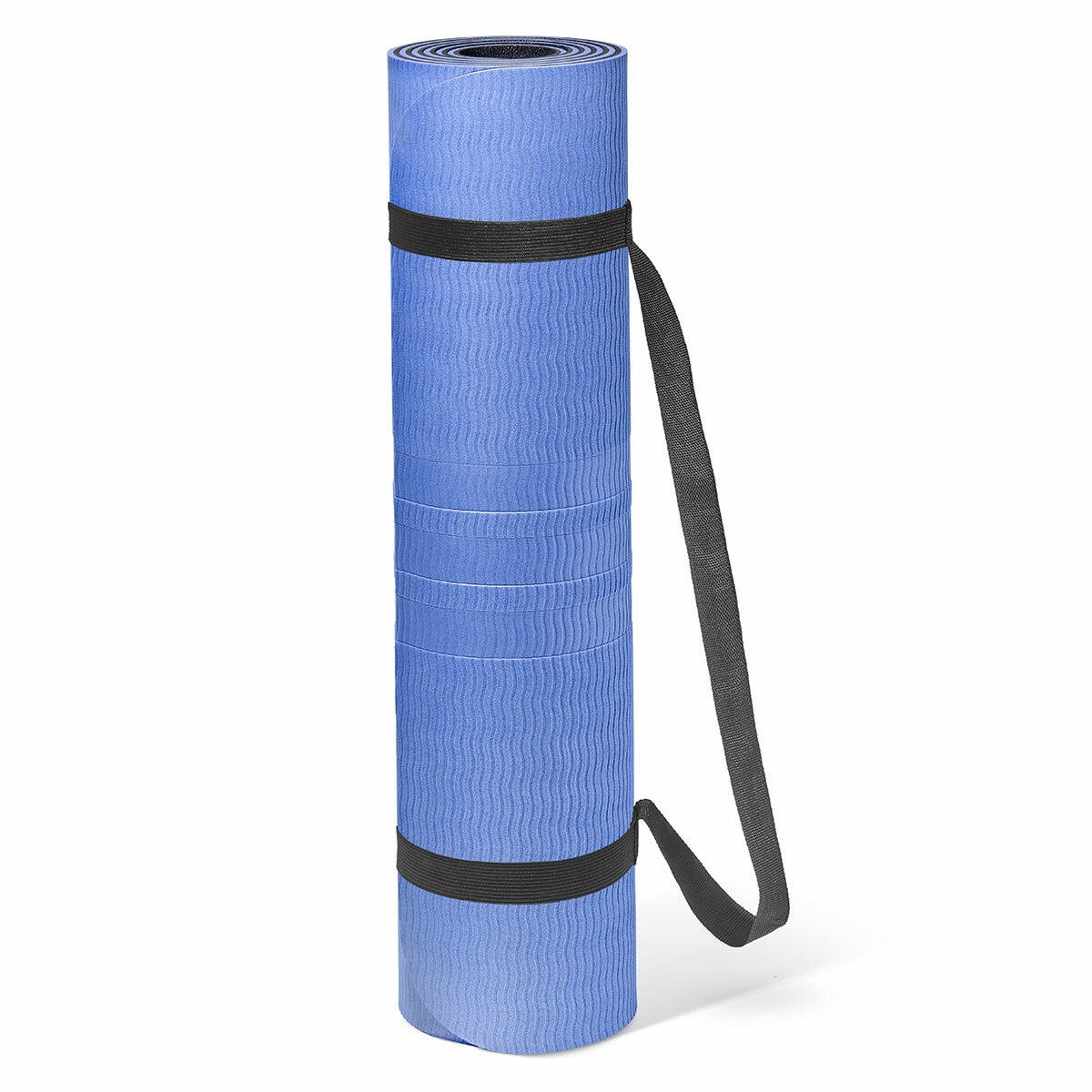 Studio image of the Adidas Yoga Mat in Purple with the carry strap Studio image of the Adidas Yoga Mat in Purple with the carry strap