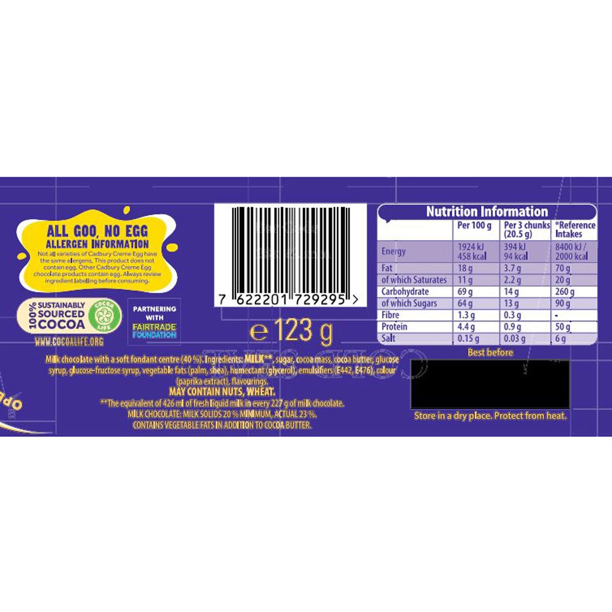 Cadbury Creme Egg Bar, 16 x 123g