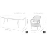 Dorset 8 Seat Dining Set with 270cm Oval Table