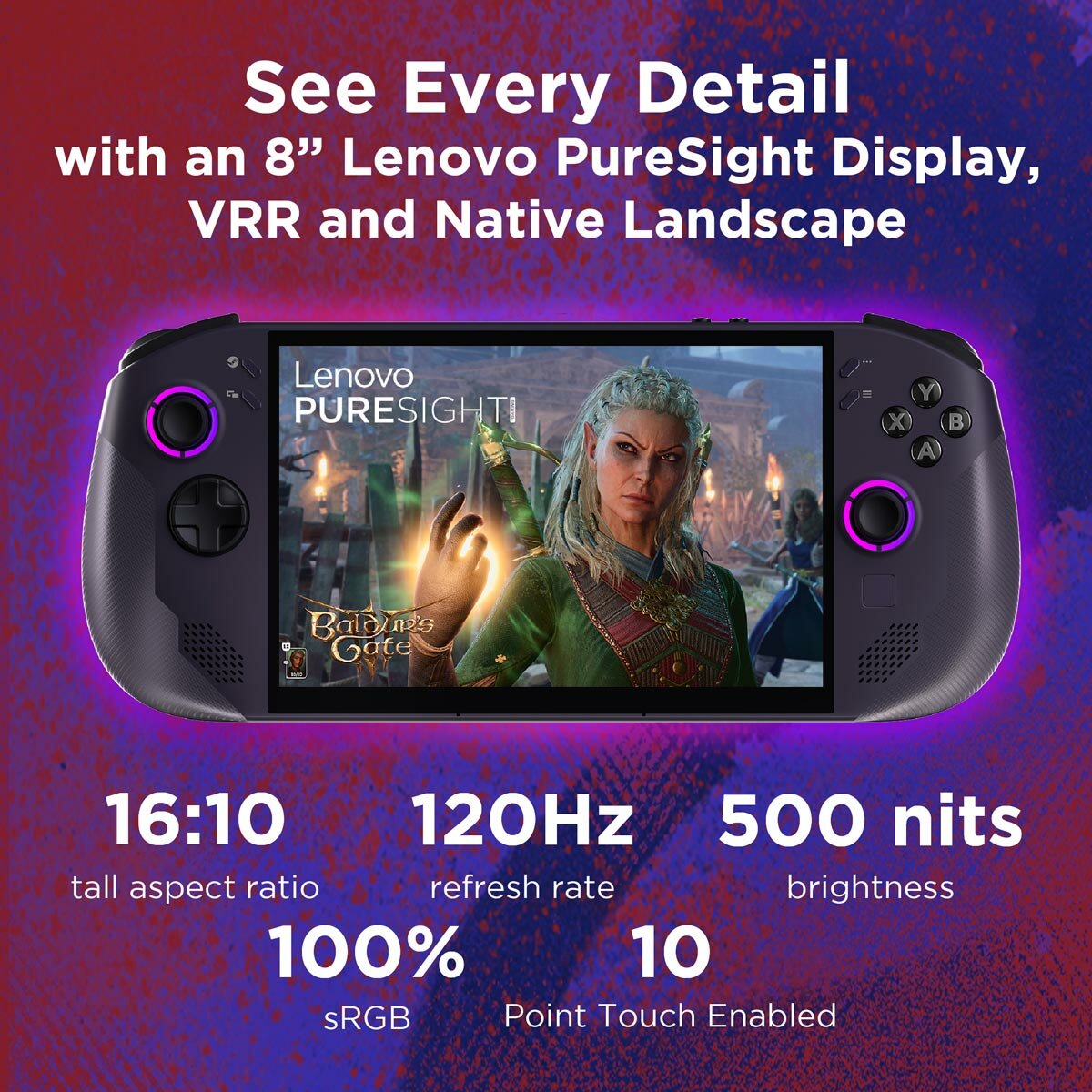 Lenovo Legion Go S, AMD Ryzen Z2 Go, 16GB RAM, 1TB SSD, 8 Inch Handheld Gaming Console 83L3003BUK