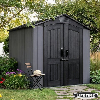 Lifetime 7ft x 7ft (2.1 x 2.1m) Outdoor Storage Shed - Model 60527 Lifetime 7ft x 7ft (2.1 x 2.1m) Outdoor Storage Shed - Model 60527