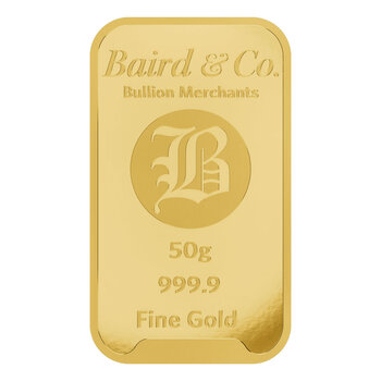 50 Gram Gold Minted Bar