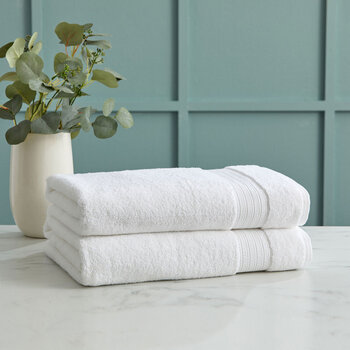Grandeur 100% Hygro Cotton Bath Sheet, White