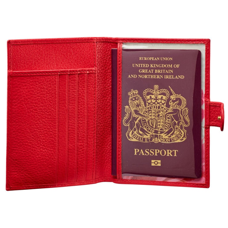 Osprey London Tilly Leather Passport Holder, Red Osprey London Tilly Leather Passport Holder, Red