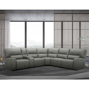 Gilman Creek Sweeny Fabric  Reclining Sectional Sofa with Power Headrests
