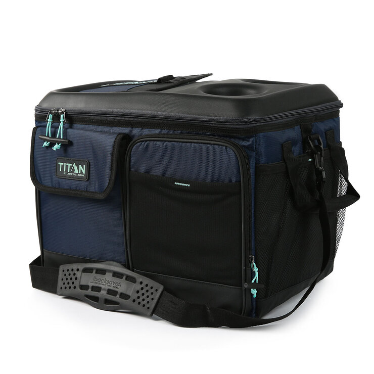 Titan 50 Can Collapsible Cooler with Table Top in Navy