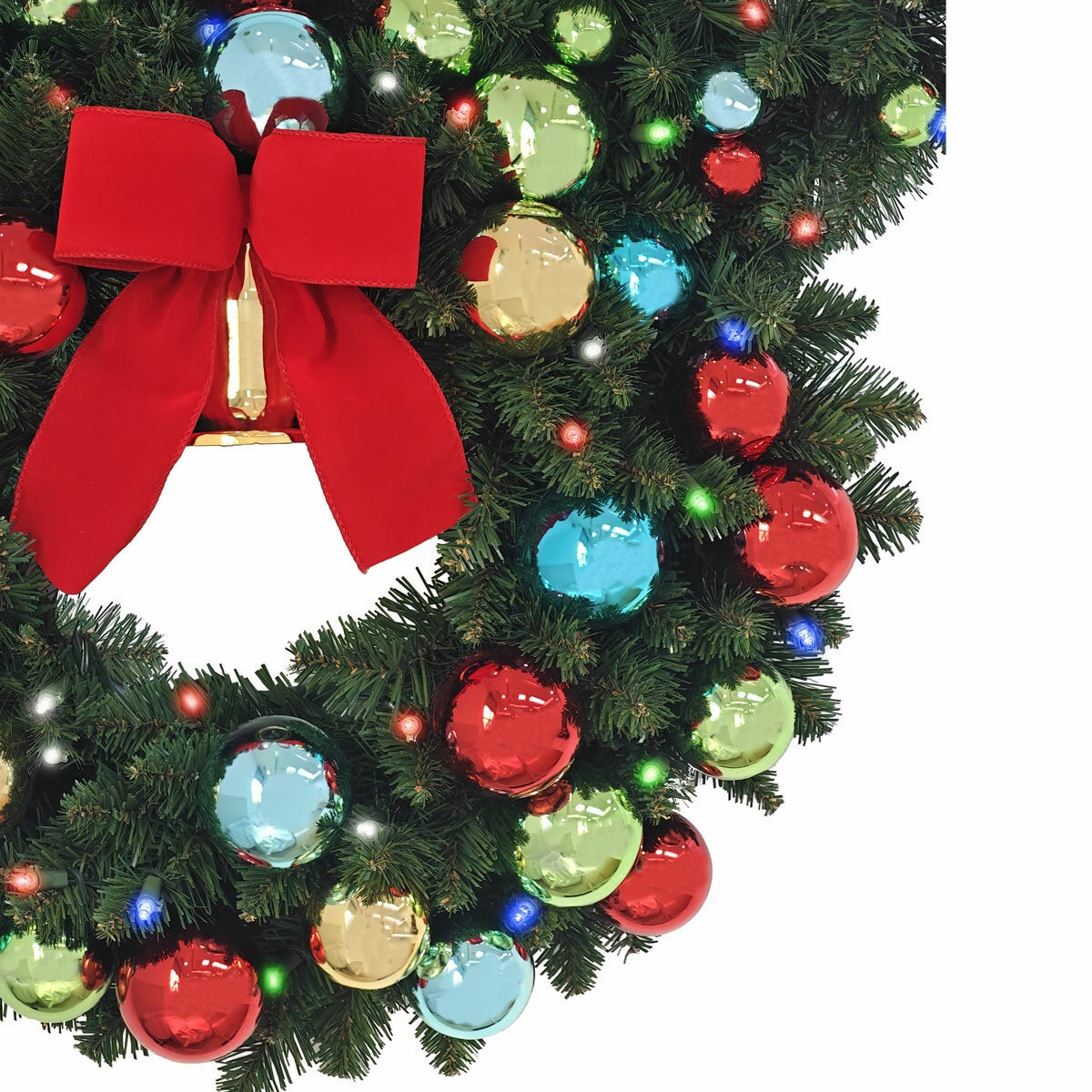 30 Inch Pre-Lit Mickey Figural Christmas Wreath 30 Inch Pre-Lit Mickey Figural Christmas Wreath