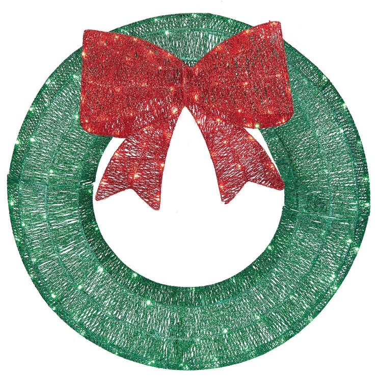 Buy 36" Glitter String Wreath with LED Lights Single Image at Costco.co.uk