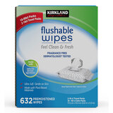 Kirkland Signature Flushable Wipes, 632 Wipes