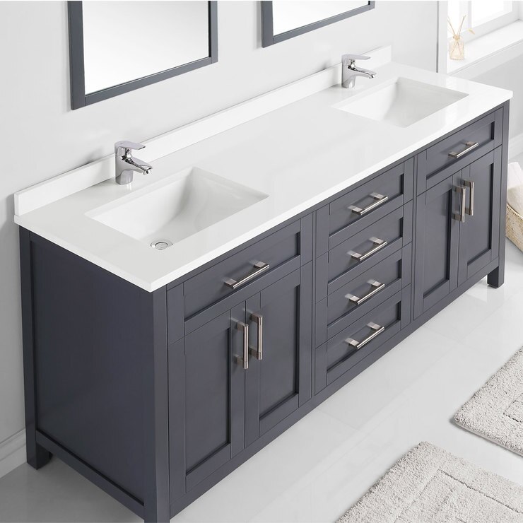OVE Lakeview 182 cm Double Vanity in Charcoal | Costco UK