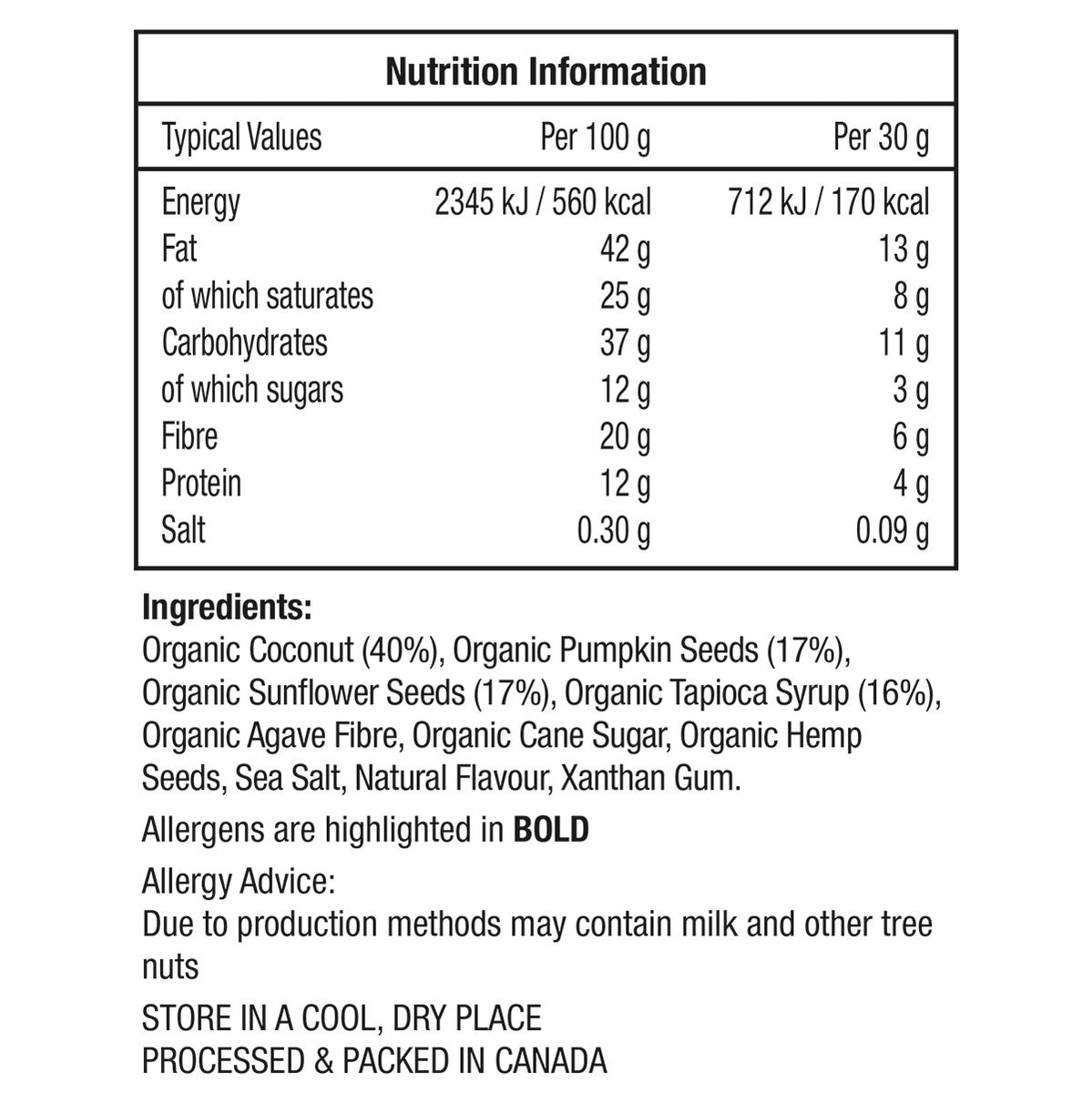 Nutritional Information