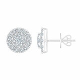 1.00ctw Round Brilliant Cut Diamond Earrings, 14ct White Gold