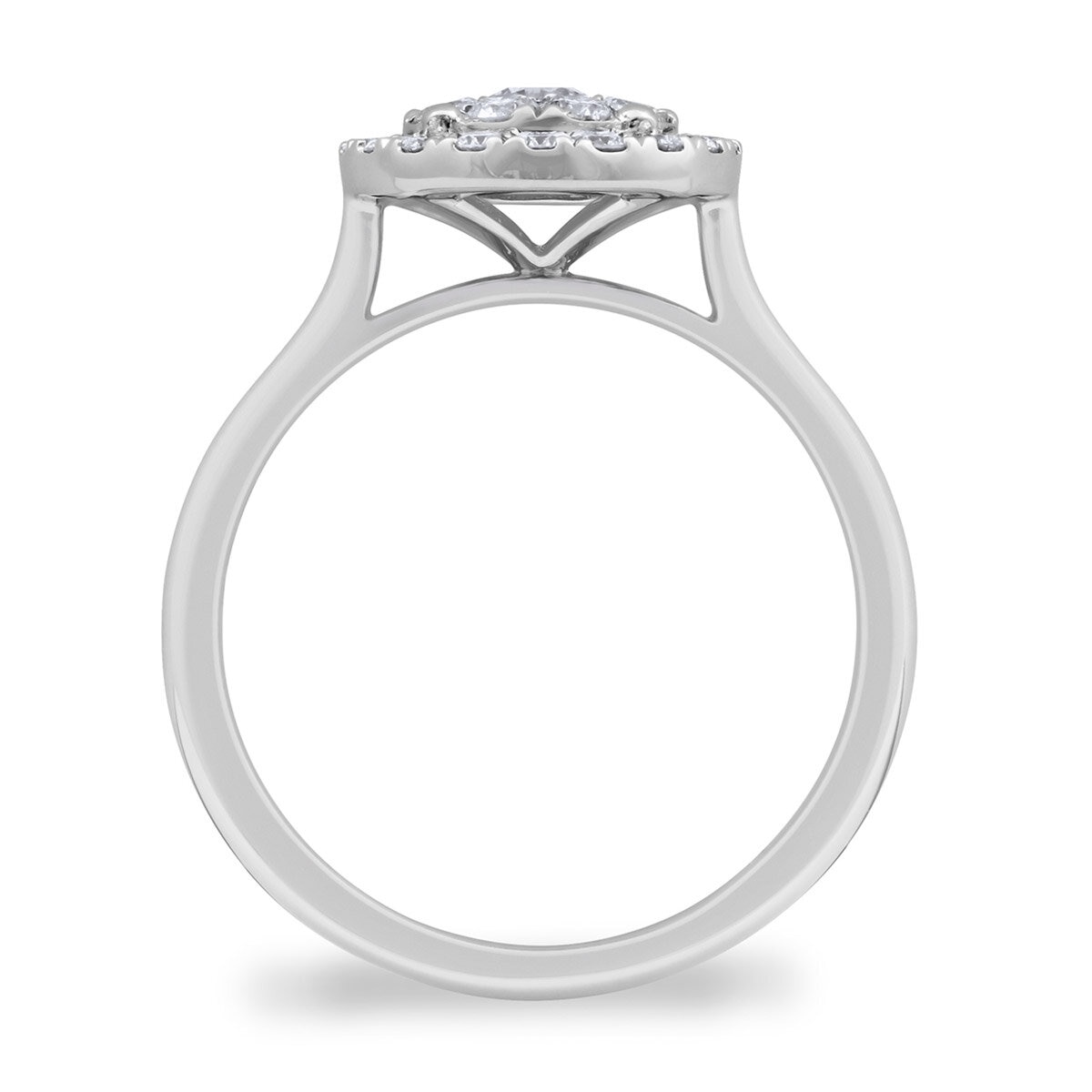 0.62ctw Round Brilliant Cut Diamond Ring, 18ct White Gold