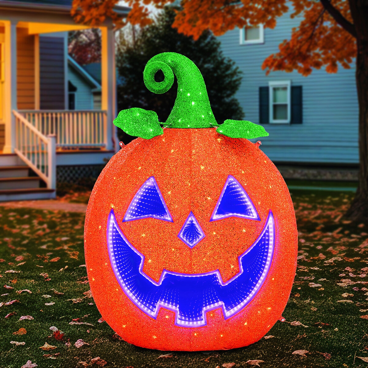 Halloween 4ft (1.2m) LED Pumpkin with Infinity Mirrors Halloween 4ft (1.2m) LED Pumpkin with Infinity Mirrors