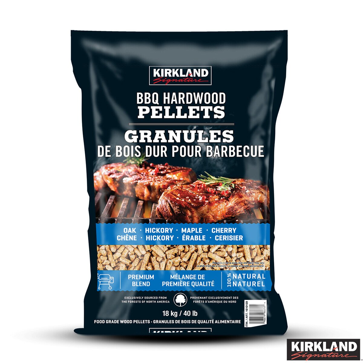 Kirkland Signature Premium Blend Barbecue Hardwood Pellet...