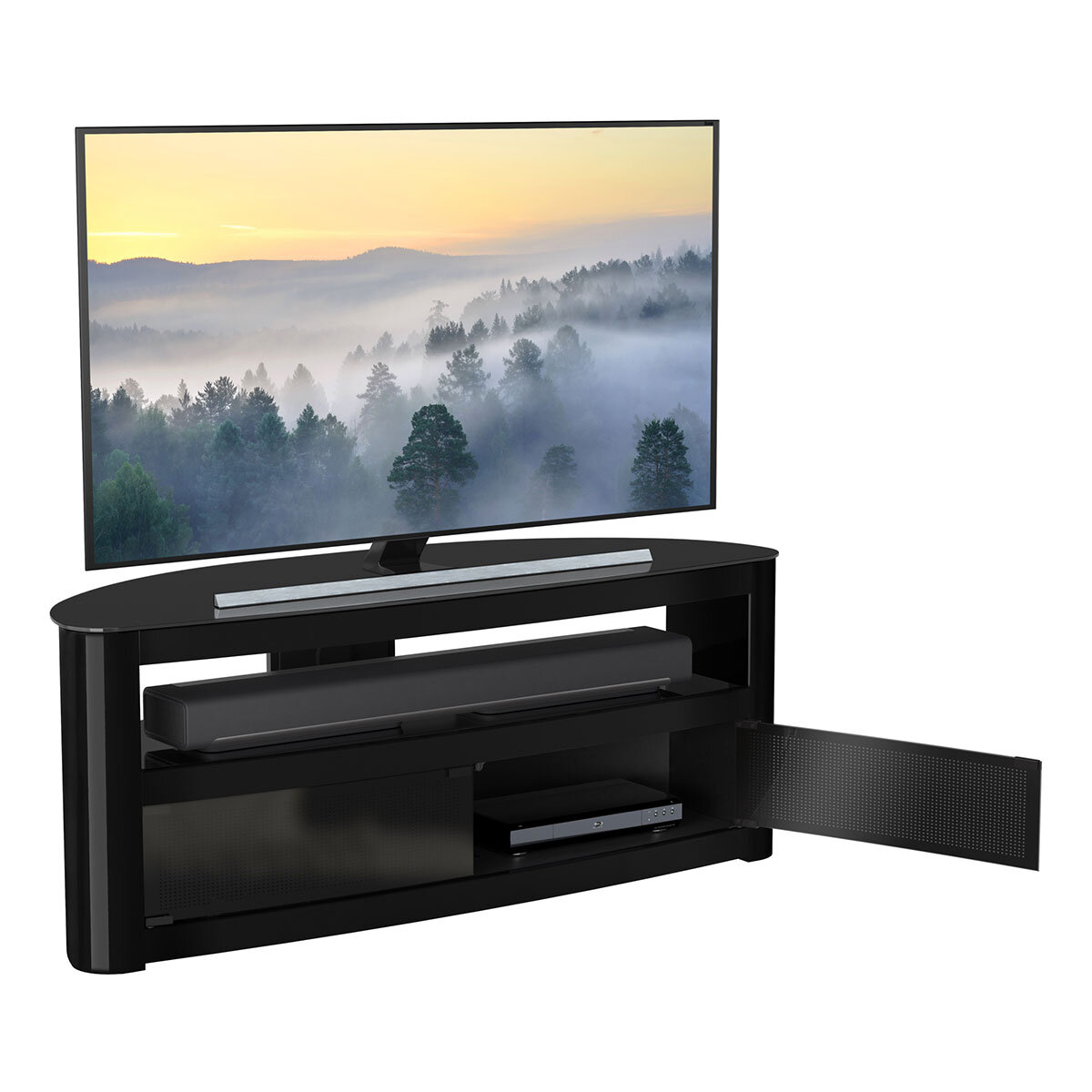 AVF Burghley 1250 TV Stand for TVs up to 65", Black