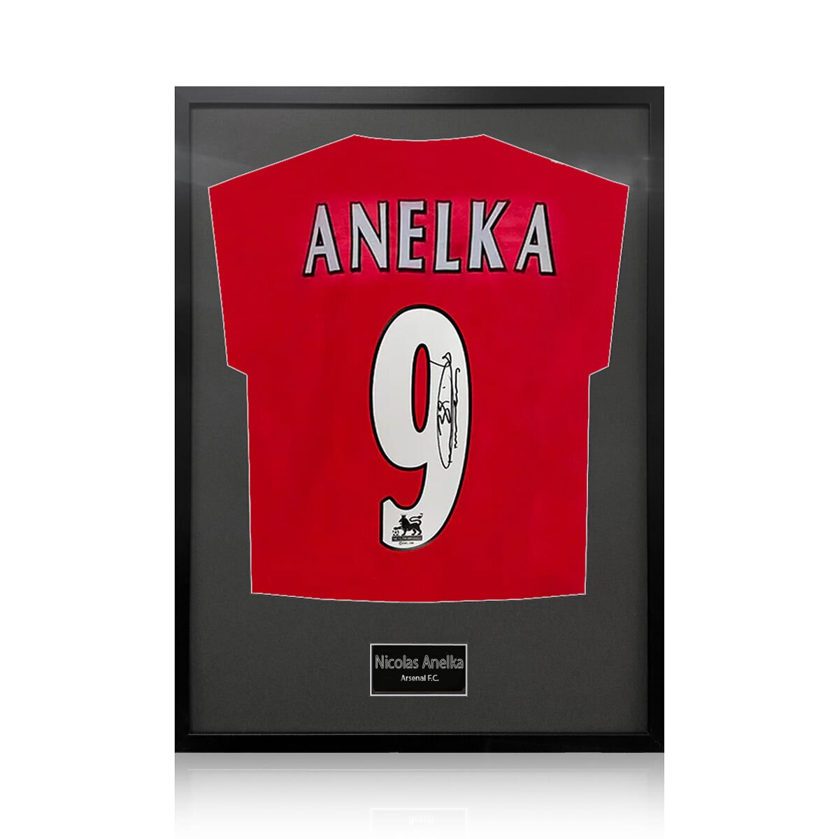 Nicolas Anelka Signed Framed Arsenal Football Shirt in 2 Options: White or Black Mount