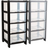 Wham Deep 4 Drawer Plastic Storage Tower In 2 Colours Costco Uk