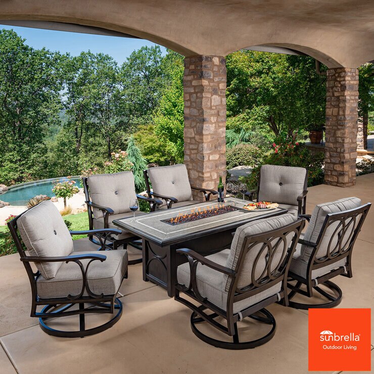 Sunvilla Abington 7 Piece Fire Cushioned Set Cover Costco Uk Sunvilla Abington 7 Piece Fire, Outdoor Furniture Covers Costco