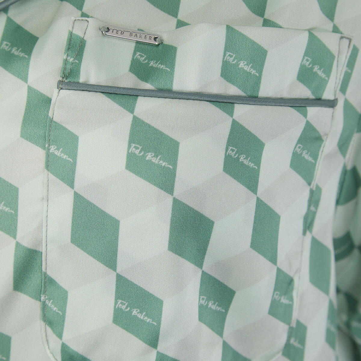 Ted Baker Ladies Satin 2 Piece PJ Set in Green