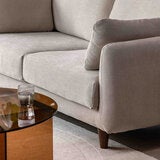 Gallery Oakwood Natural 3 Seater Fabric Sofa