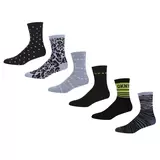 DKNY Women's Patterned Socks, 6 Pack in Animal Combo