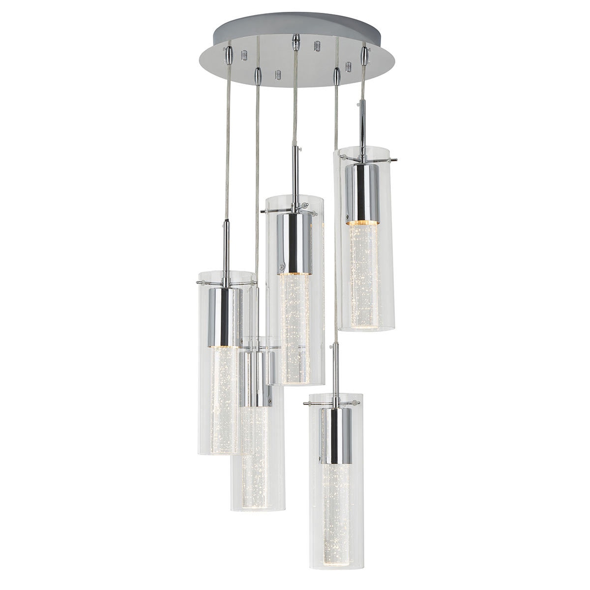 Artika Champagne Glow Spiral 5 Cylinder LED Pendant Light