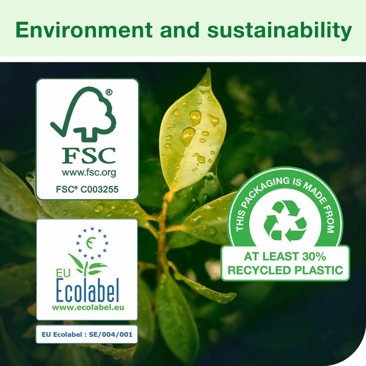 Packaging is at least 30% Recycled Plastic