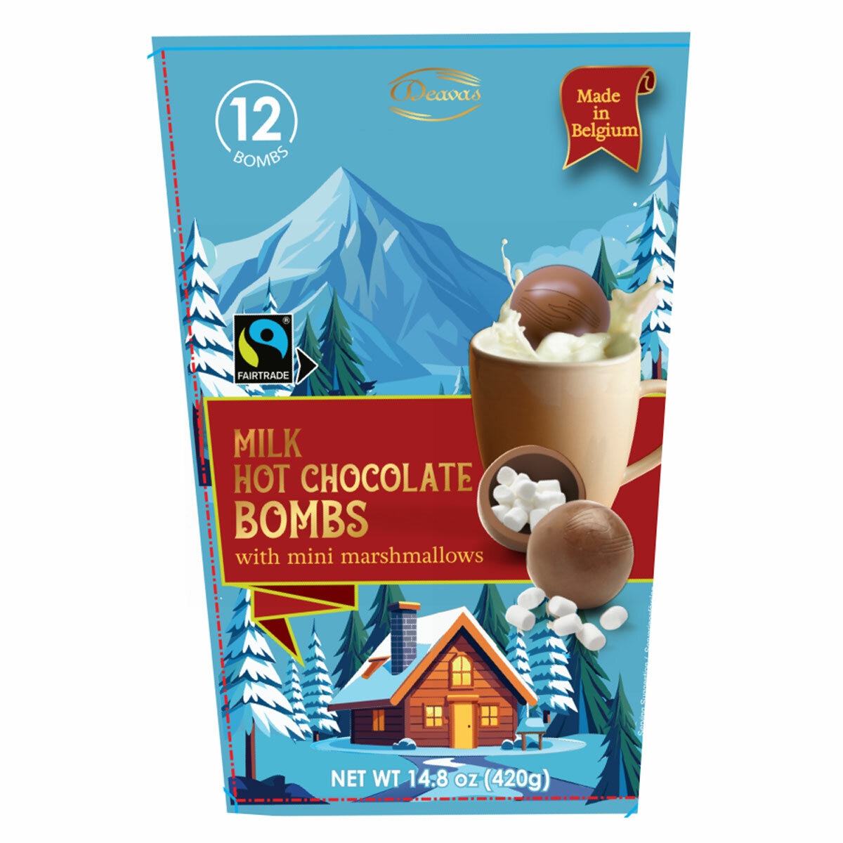 Deavas Milk Hot Chocolate Bombs, 12 Pack
