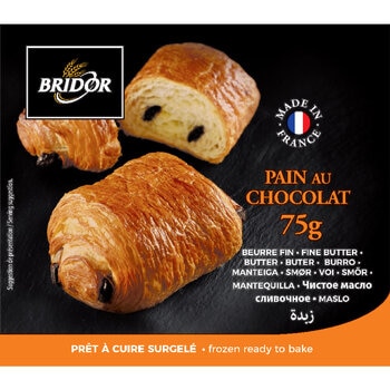 Bridor Ready to Bake Pain Au Chocolat, 20 Pack