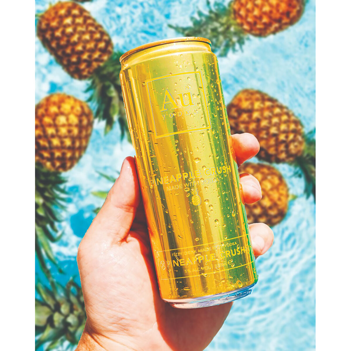 Au Pineapple Crush Ready To Drink Cans, 12 x 330ml