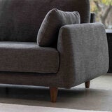 Gallery Oakwood Dark Grey 3 Seater Fabric Sofa