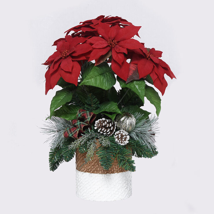 24 Inch (60.9 cm) Seasonal Poinsettia Centerpiece Costco UK