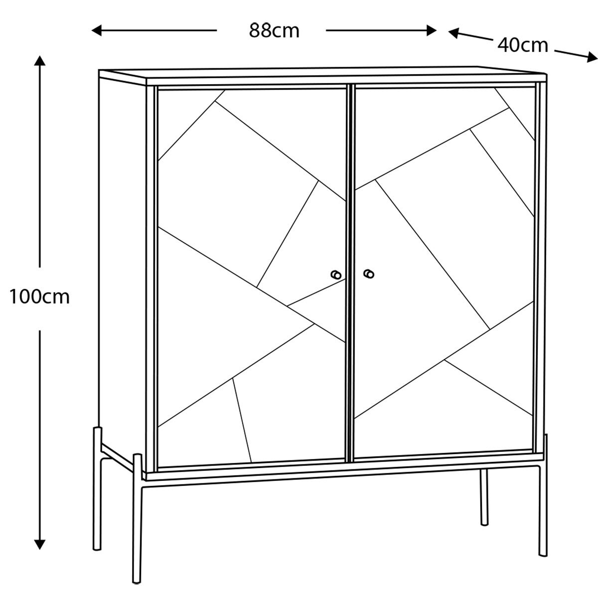 Gallery Dallas 2 Door Drinks Cabinet