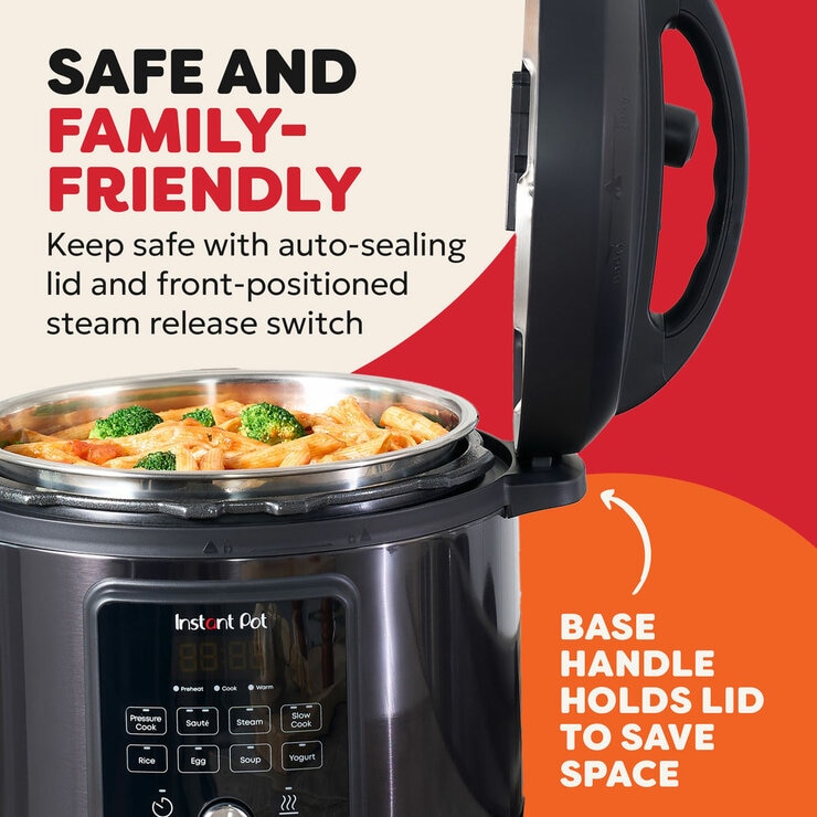 Lifestyle Image of Instant Pot Duo Easy Multi-Cooker showing sage and family friendly