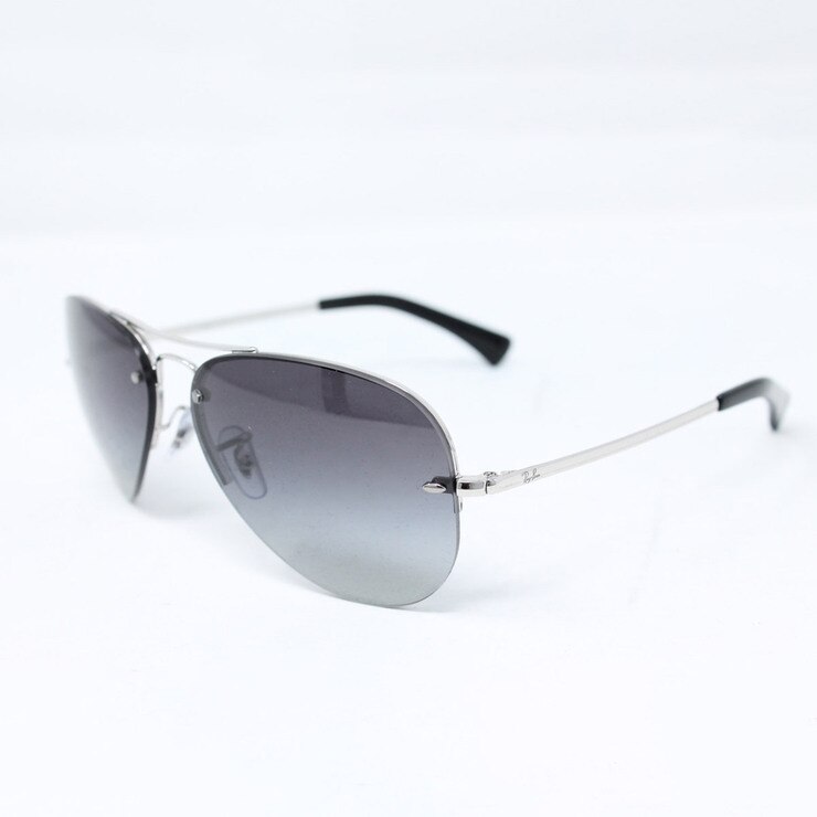 Ray Ban Chrome Metal Sunglasses with Grey Lenses, RB3449 0038G Costco UK