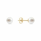 5-7mm Cultured Freshwater White Pearl Earring & Necklace Set, 14ct Yellow Gold 5-7mm Cultured Freshwater White Pearl Earring & Necklace Set, 14ct Yellow Gold