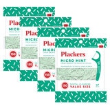 Plackers Micro Mint Flossers, 4 x 150 Pack