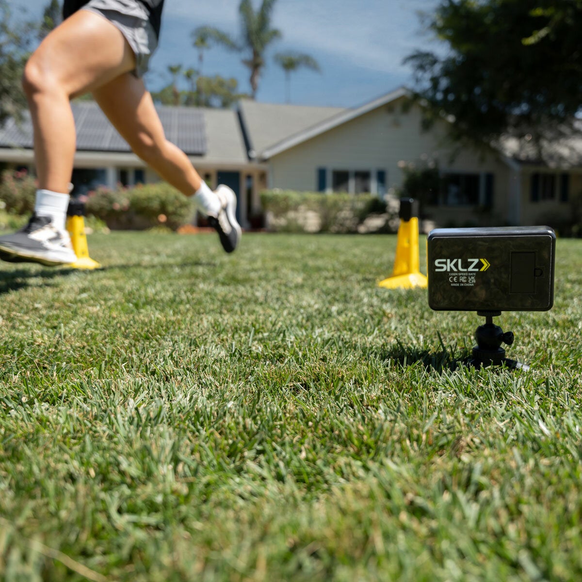 Lifestyle image of the cones, sensors and timer Lifestyle image of the cones, sensors and timer