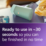 Image of Philips Handheld Steamer describing its ready to use in 30 seconds