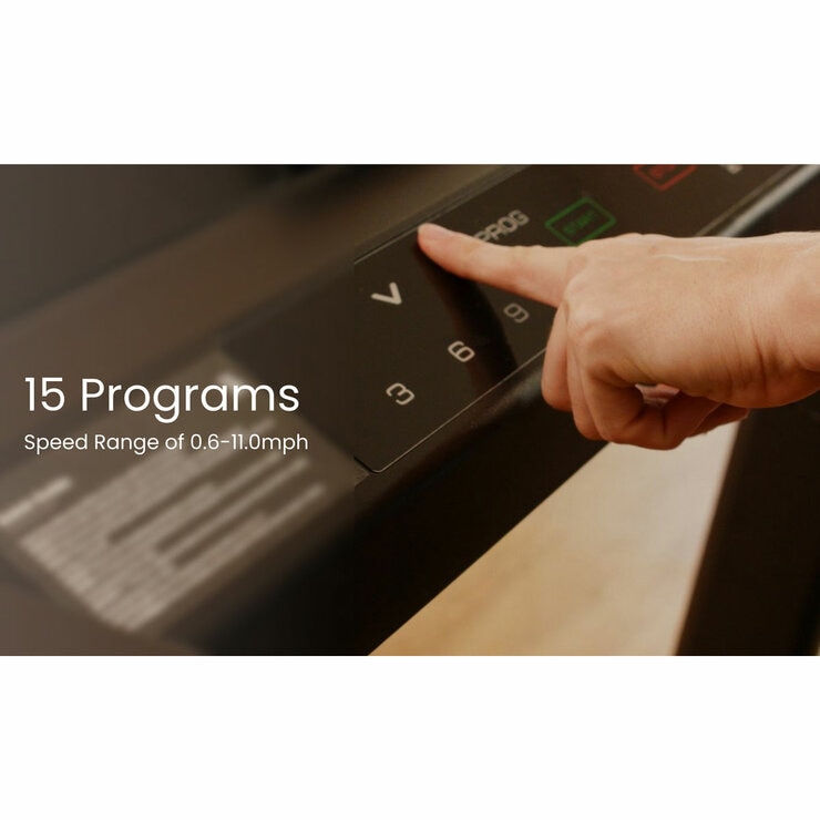 Lifestyle image demonstrating the 15 programs of the treadmill