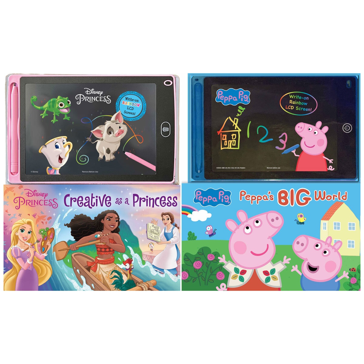 Board book with interactive LCD in 2 Options Disney Prin