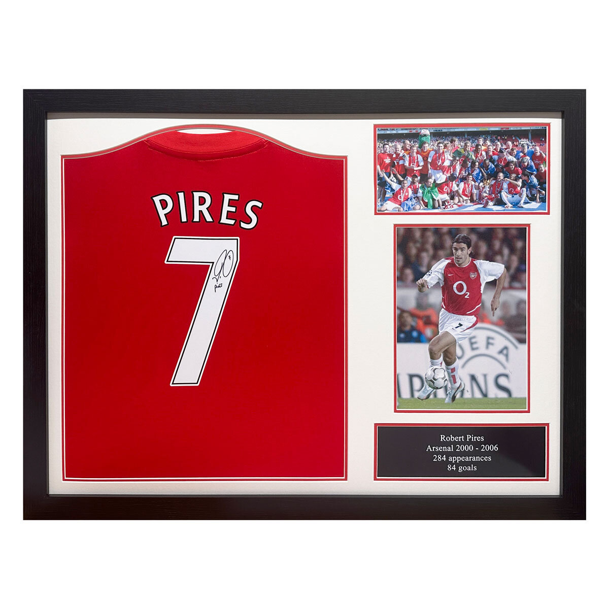 Robert Pires signed Arsenal shirt