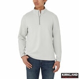 Kirkland Signature Men's 1/2 Zip Sweater in Grey