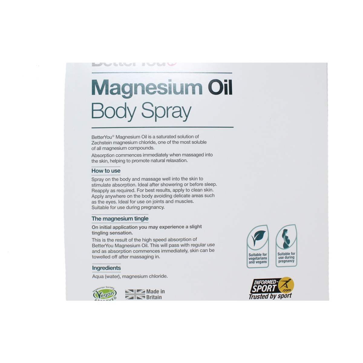 BetterYou Magnesium Oil Spray, 2 x 100ml Costco UK