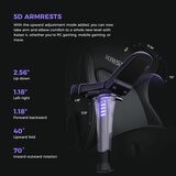 Andaseat Kaiser 4 Chair, Purple - 5D Armrest