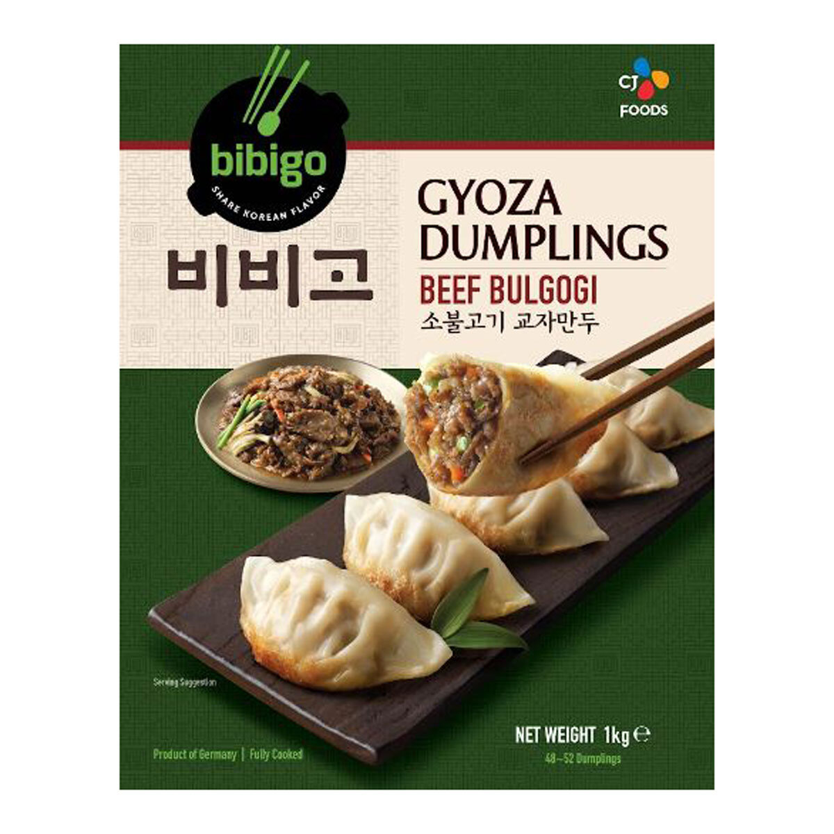Bibigo Gyoza Dumplings Beef Bulgogi, 1kg