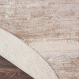 Rustic Textures Blended Beige Circle Rug