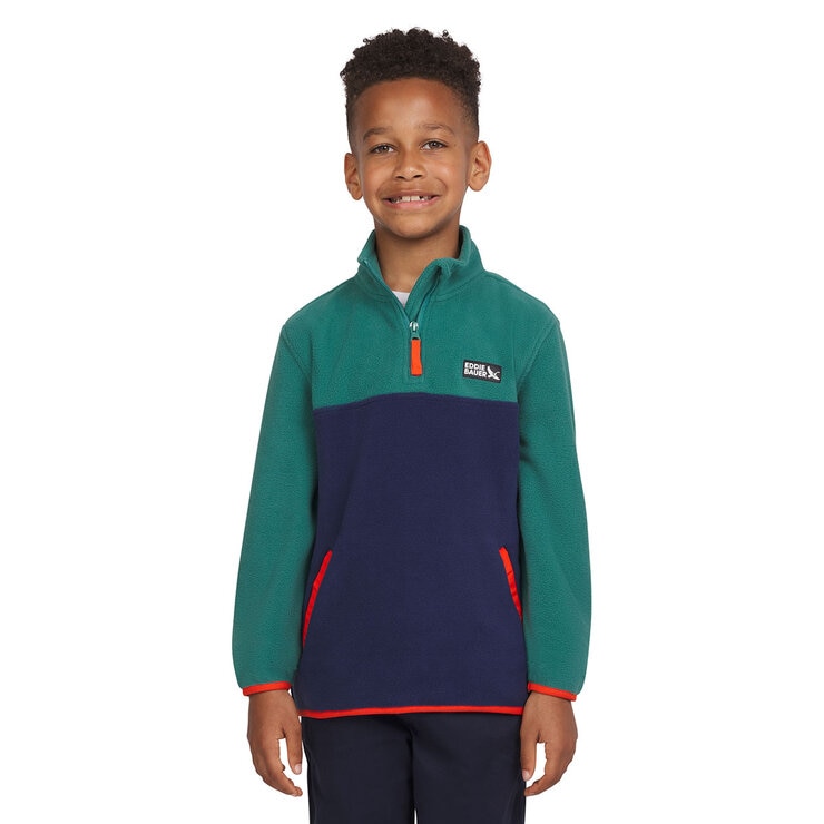 Eddie Bauer Youth Quest Pullover Fleece in Green