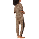 DKNY Ladies Short Sleeve Tee & Jogger Lounge Set in Brown - Large